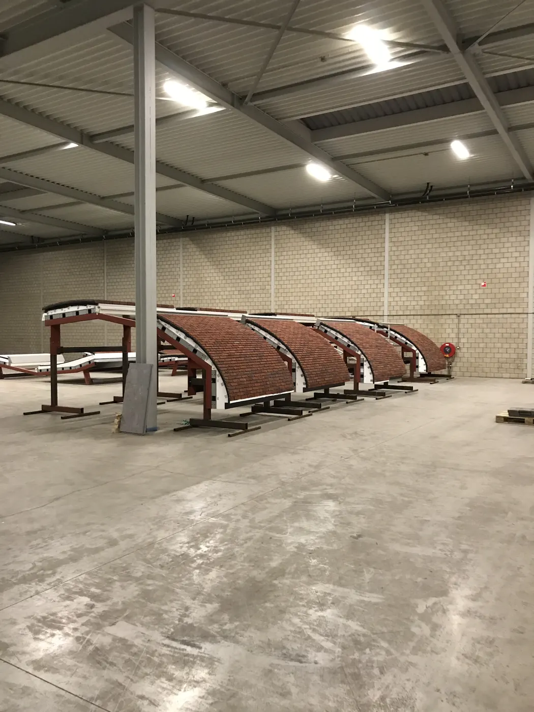 Ronde prefab gevelelementen in de werkplaats